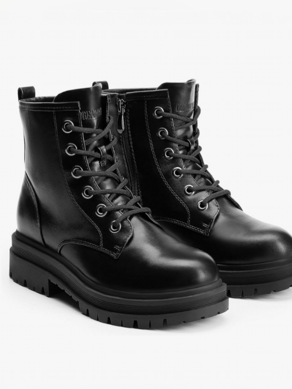 Dream Pairs Black Lace-Up Platform Combat Boots Size 5.5